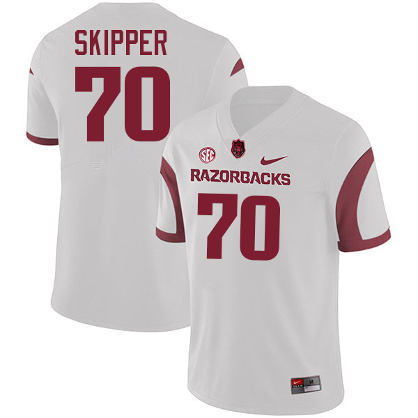 Dan Skipper Arkansas Jersey,Arkansas Razorbacks #70 Dan Skipper Jersey Youth College-Retro White